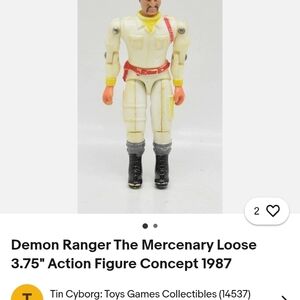 White and Black Action Figure